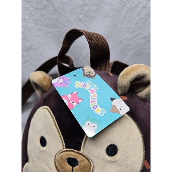 Squishmallows Hans Hedgehog Unisex 10" Plush Mini Backpack, Brown - Picture 2 of 11